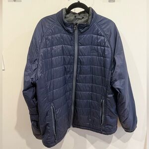 LL Bean Puffer Jacket Mens XXL PrimaLoft Packaway Navy Blue Hiking Shell Coat